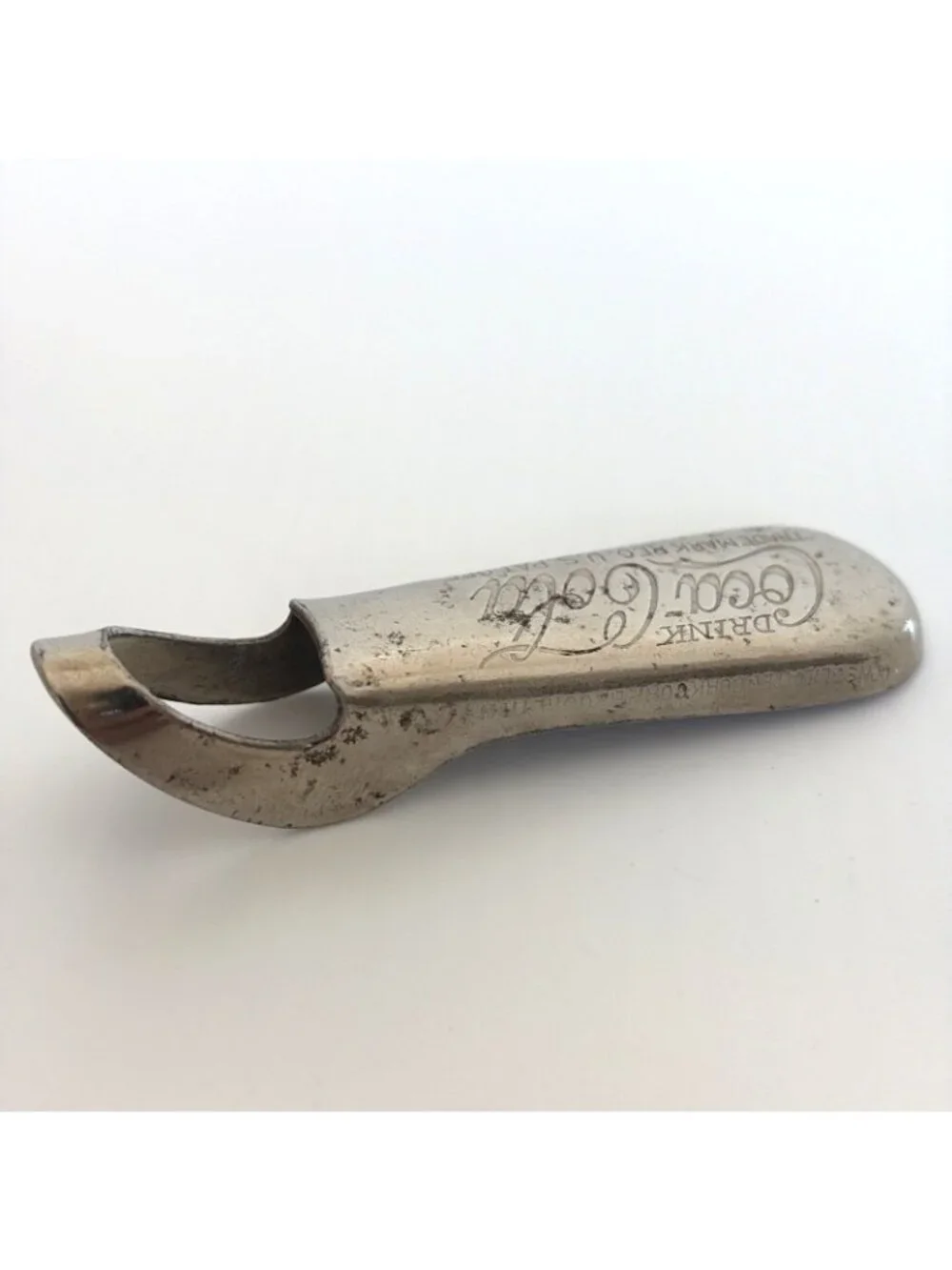 Vintage Drink Coca-Cola Embossed Steel Bottle Opener Shoehorn Style 3